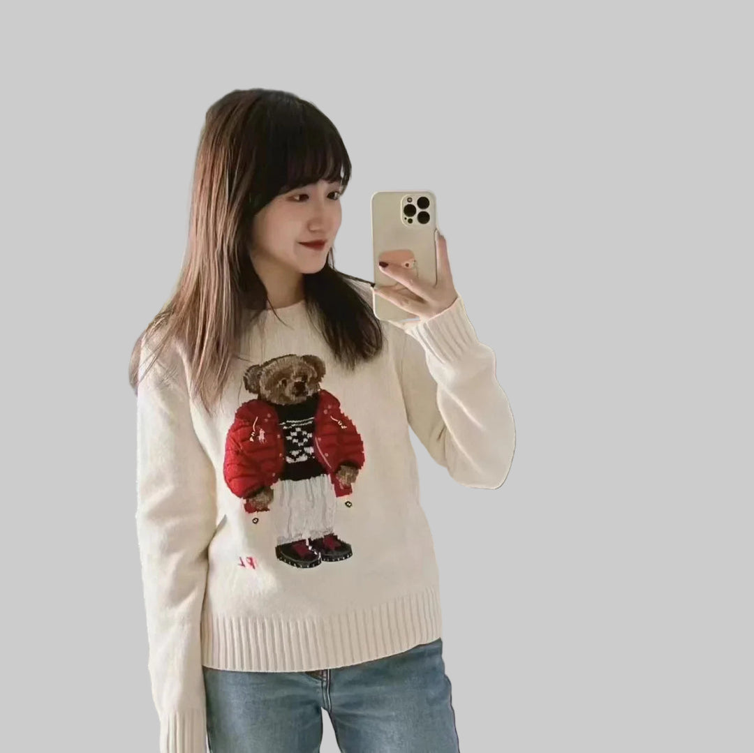 Premium Pure Wool Crew Neck Pullover Sweater