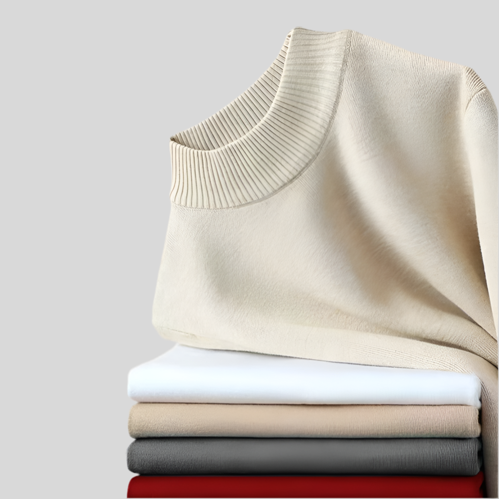 Warm Thick Winter Knit Mock Neck Sweater