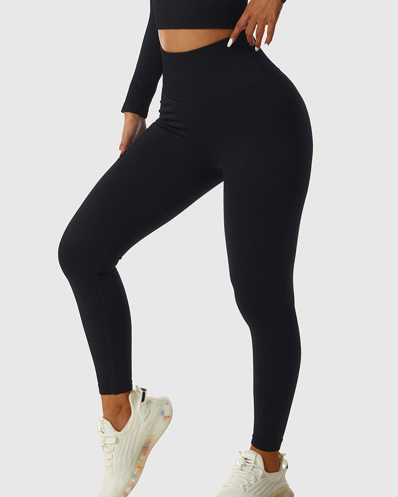 Seamless Breathable Slim-Fit Leggings with Butt Lift for Yoga