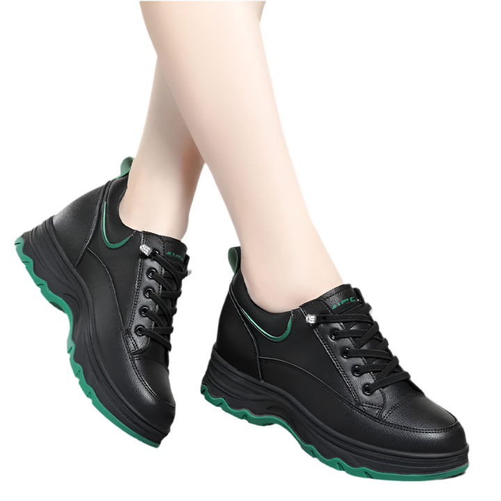 Orthopedic Chunky Soft Leather Walking Sneakers