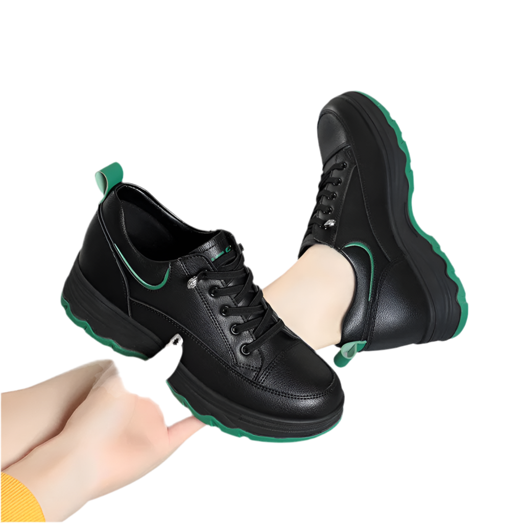 Orthopedic Chunky Soft Leather Walking Sneakers