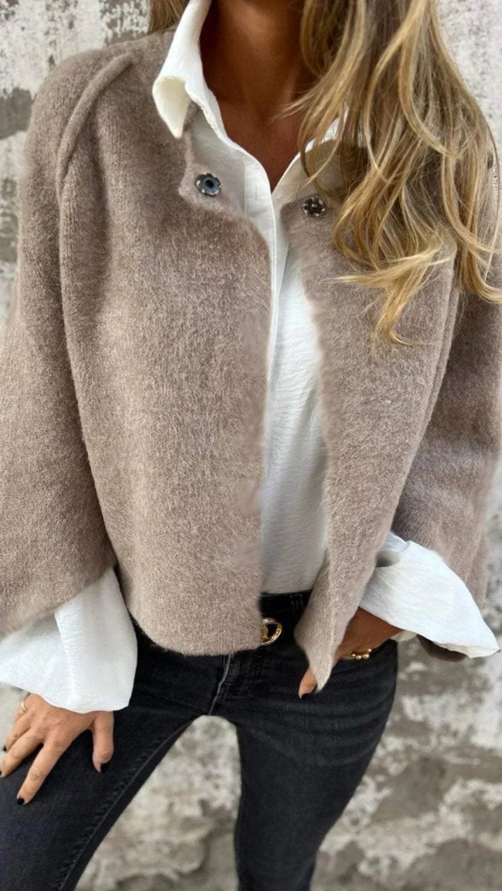 Round Neck Wool Coat