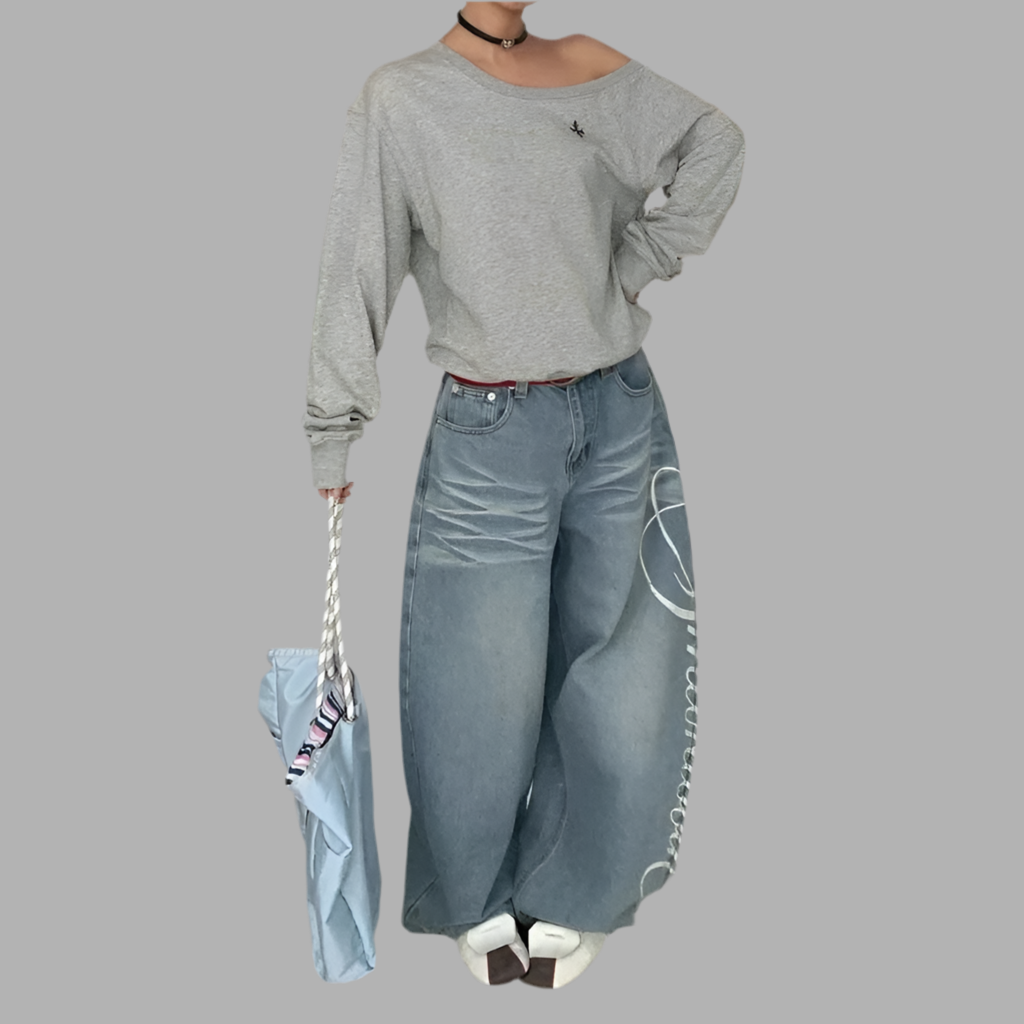 American retro Baggy jeans