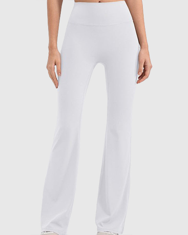 Flared Yoga Pants with High Waist and Hip Lift Design