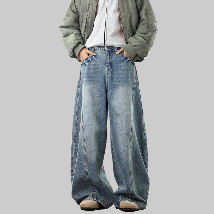 Wide-Leg Denim Loose Jeans