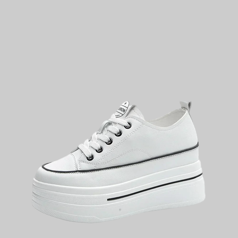 Genuine Leather Vulcanized Chunky Sneaker