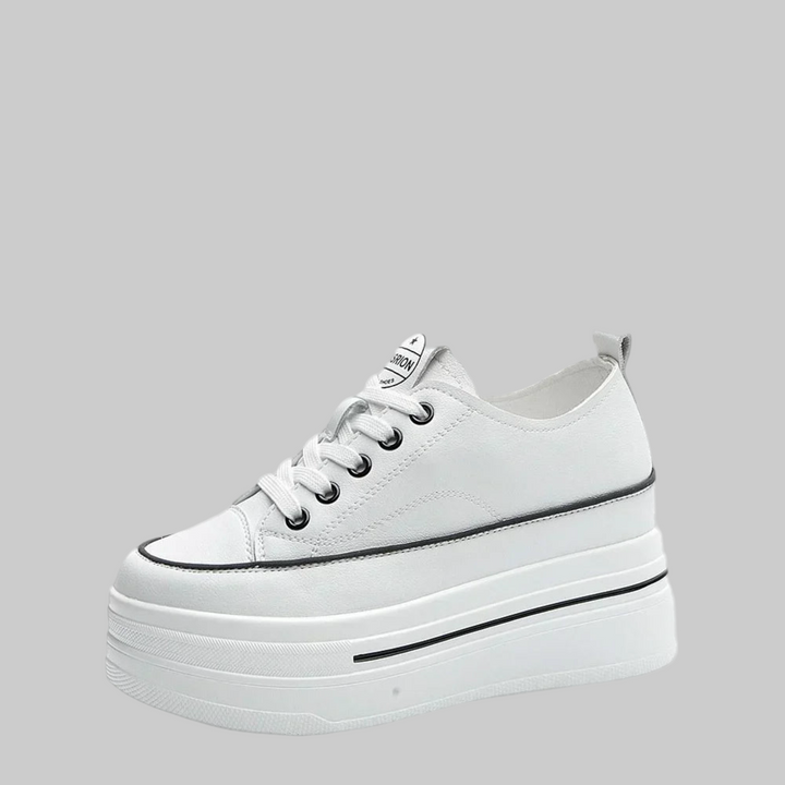 Genuine Leather Vulcanized Chunky Sneaker