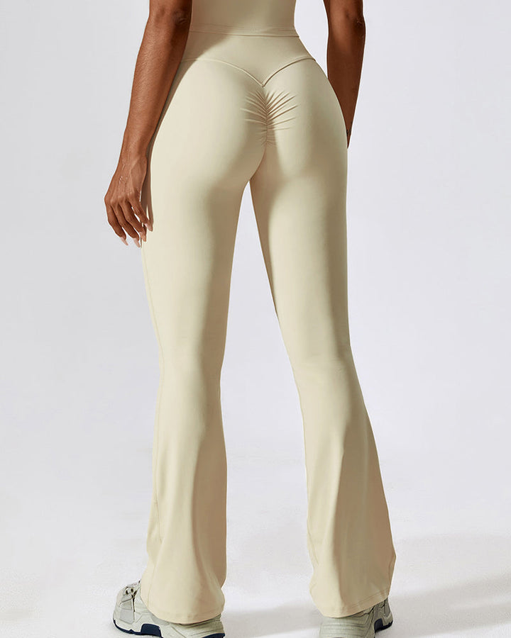 Flared Leg High-Waisted Seamless Yoga Pants