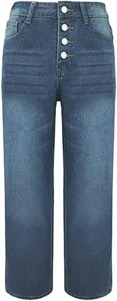 High-Waisted Bohemian Denim Jeans