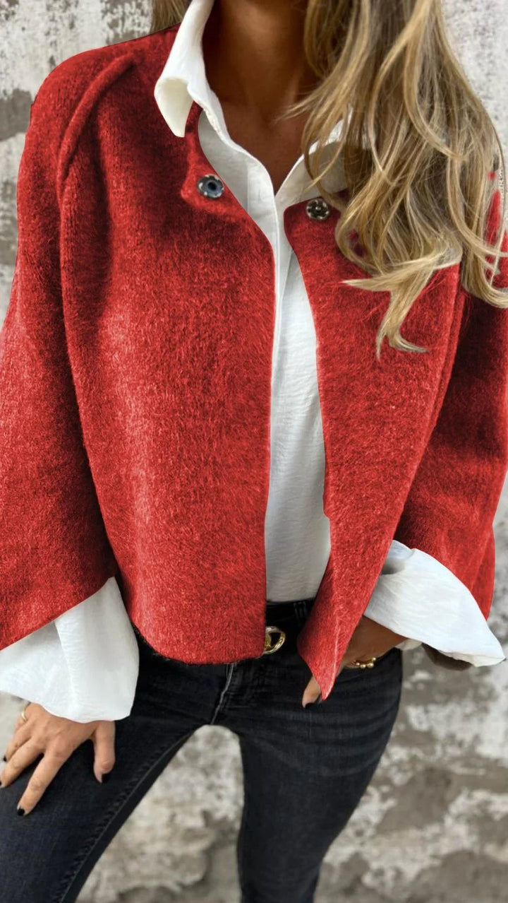 Round Neck Wool Coat