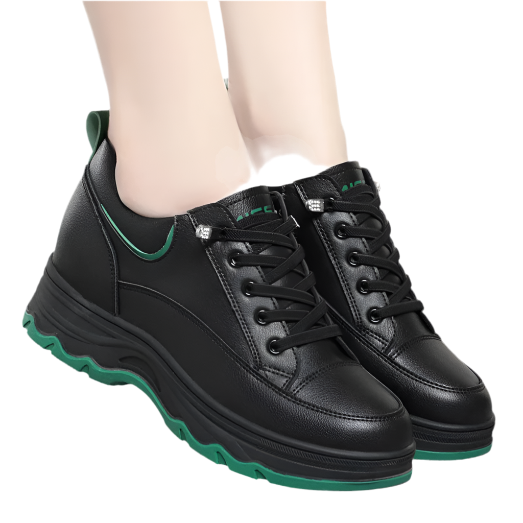 Orthopedic Chunky Soft Leather Walking Sneakers