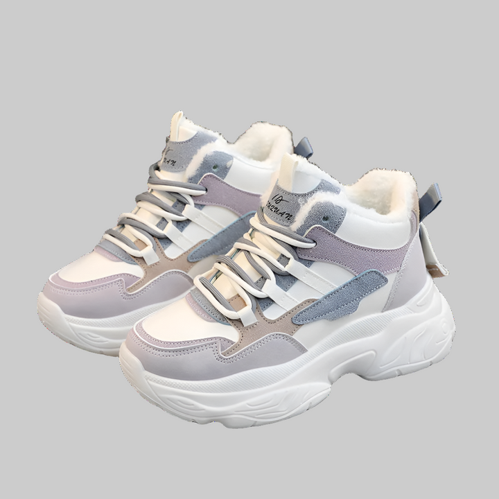 Fleece-Lined Breathable Winter Chunky Sneakers