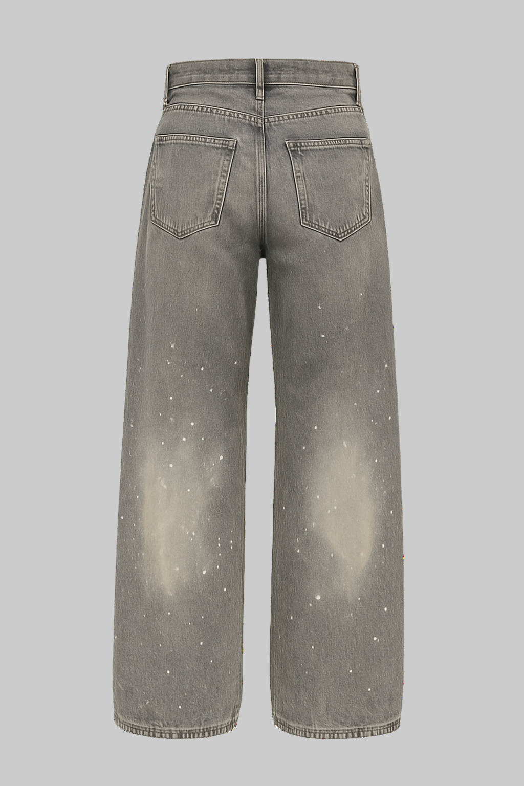 American High Street Retro Splattered Ink Baggy Jeans