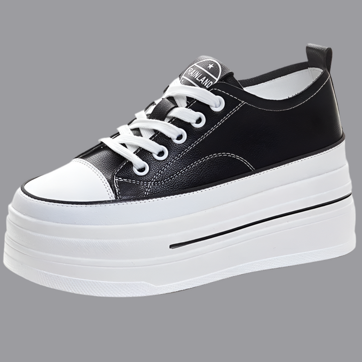 Genuine Leather Vulcanized Chunky Sneaker