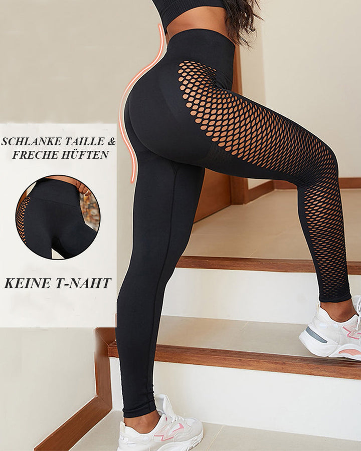 Seamless Elastic Butt-Lifting Yoga Pants - Sweat-Wicking Fitness Leggings