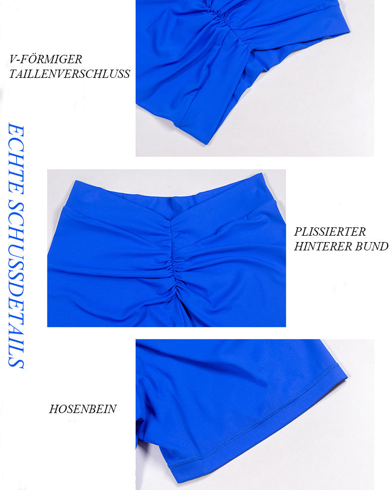 V-Back Push-Up High-Waisted Butt Lift Yoga Shorts for Workouts