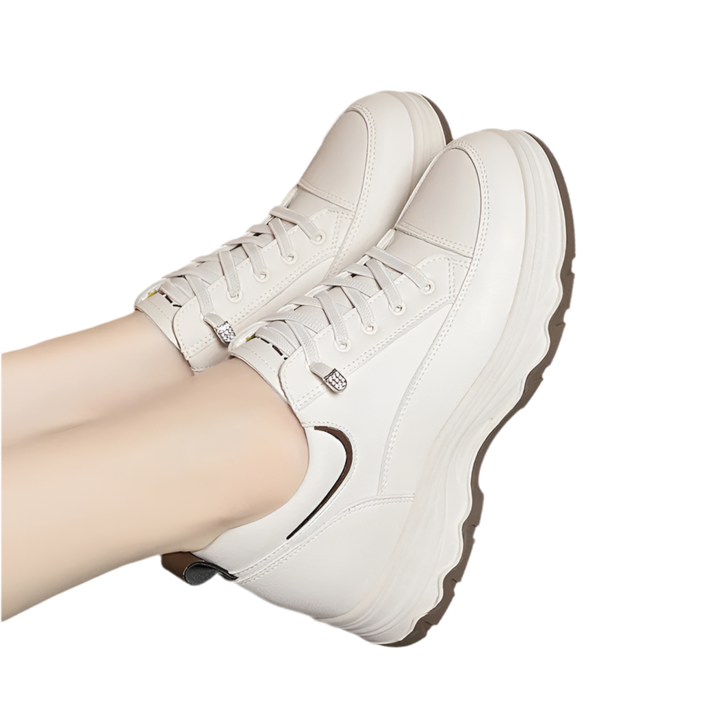 Orthopedic Chunky Soft Leather Walking Sneakers