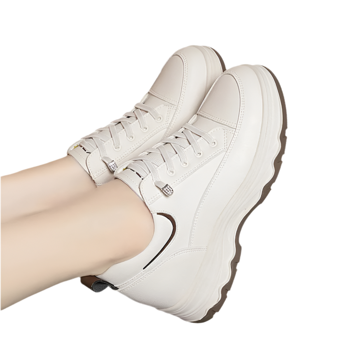 Orthopedic Chunky Soft Leather Walking Sneakers
