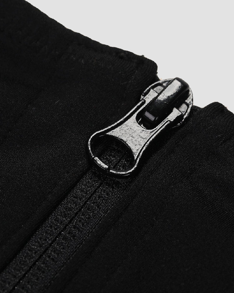 2-in-1 High Waist Zipper Leggings for Slim Fit and Tummy Control - Perfect for the Gym
