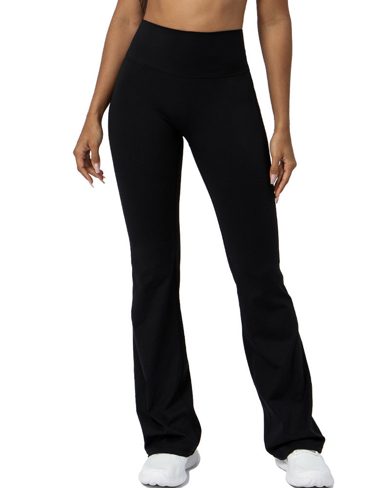 Wide Leg Yoga Pants with Butt-Lifting Design
