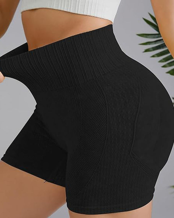 Women's Breathable Quick-Dry Yoga Shorts with Wide Waistband