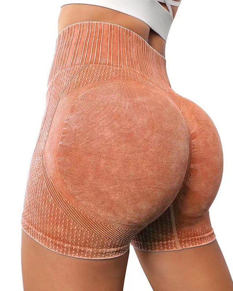 Women's Breathable Quick-Dry Yoga Shorts with Wide Waistband
