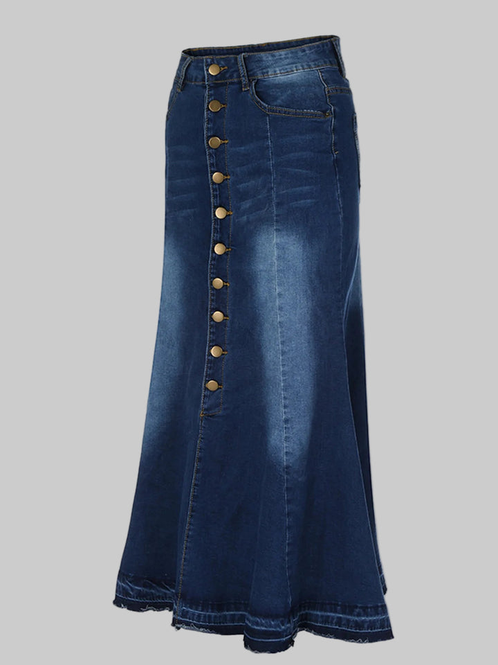 Slim Fit Denim Mermaid Skirt