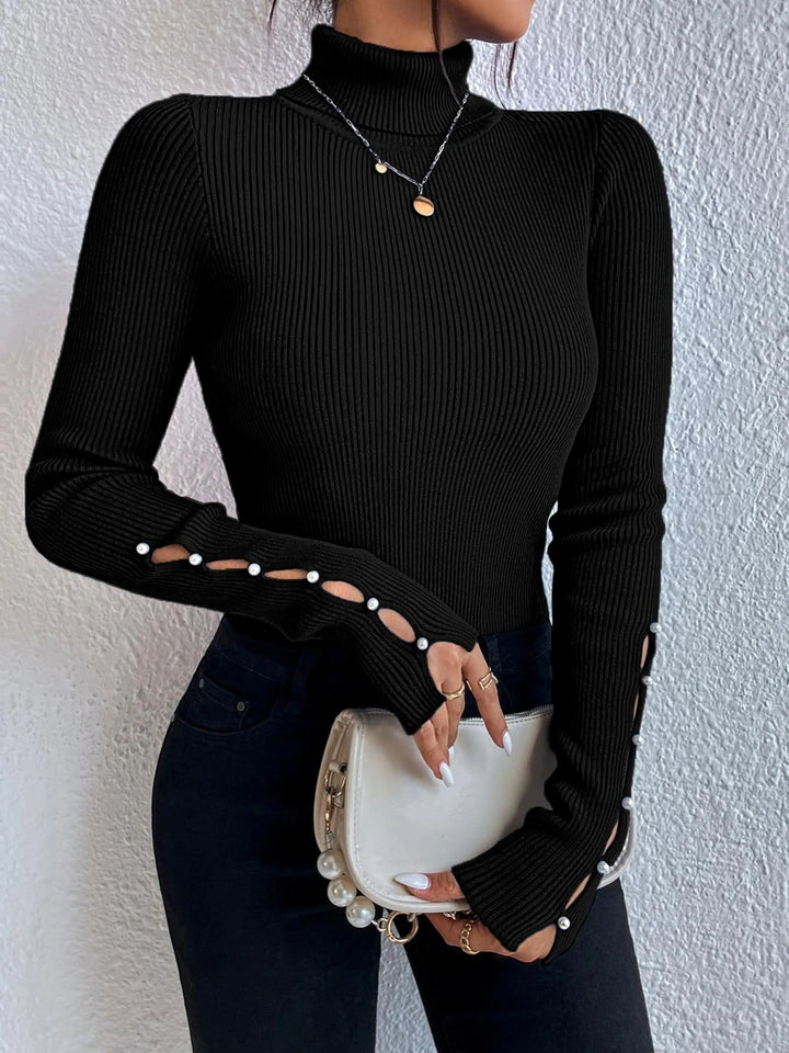 Spring Turtleneck Long Sleeve Sweater