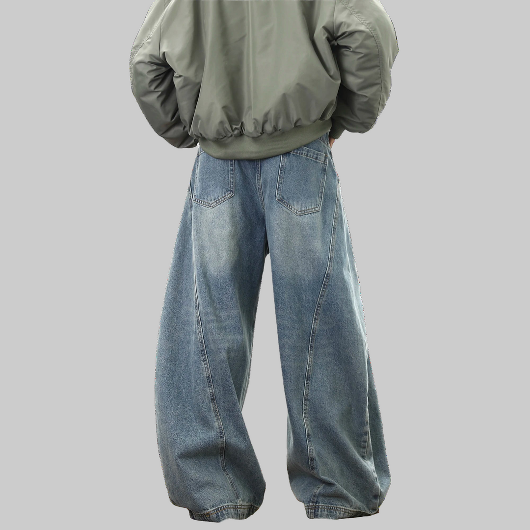 Wide-Leg Denim Loose Jeans