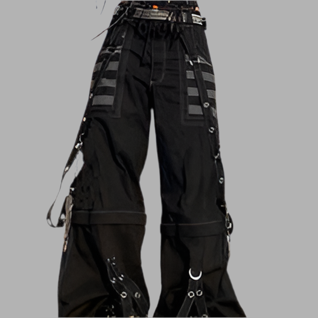 Punk Gothic Y2k Wide Leg Denim Pants