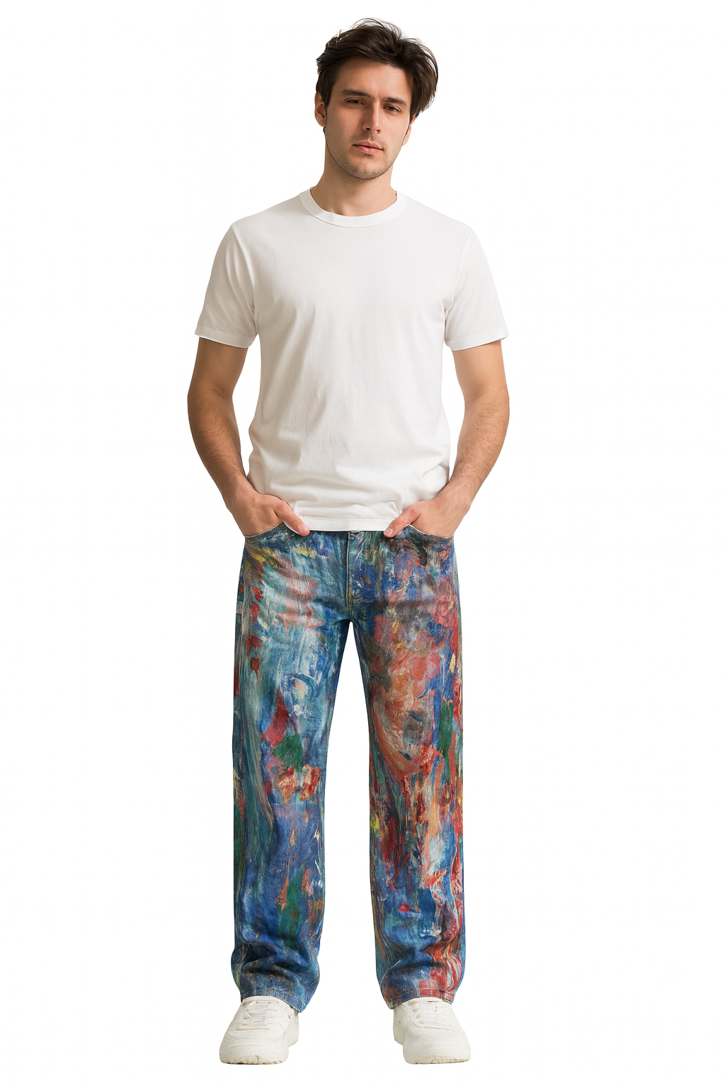 Vintage 3D Splashed Ink Jeans
