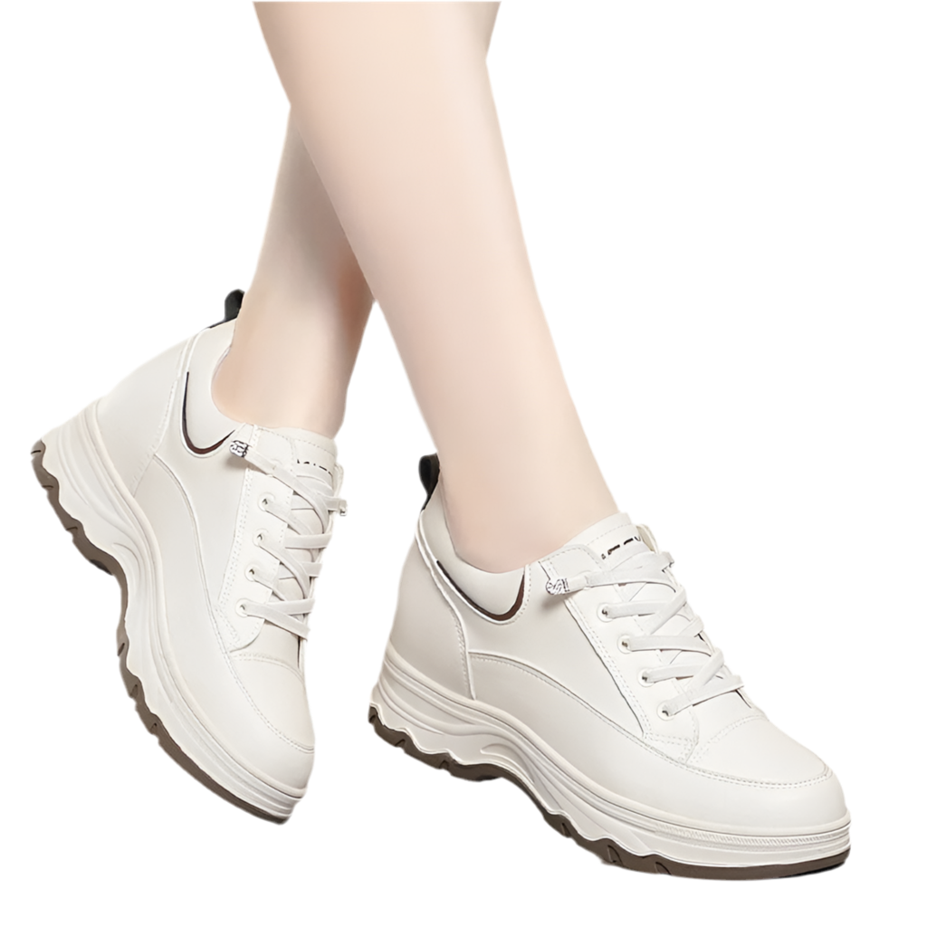 Orthopedic Chunky Soft Leather Walking Sneakers