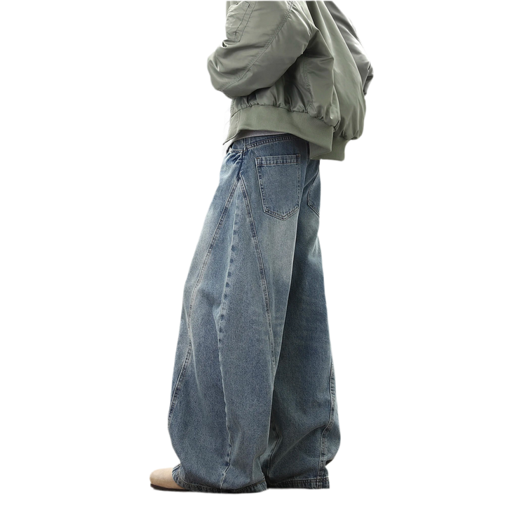 Wide-Leg Denim Loose Jeans