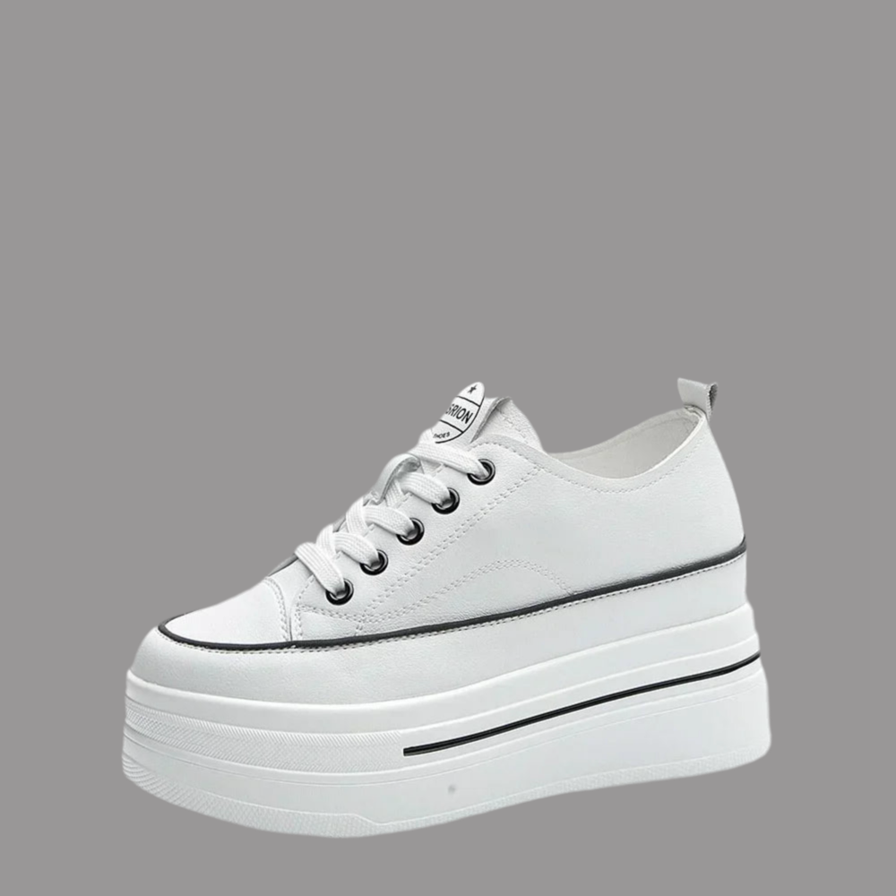 Genuine Leather Vulcanized Chunky Sneaker