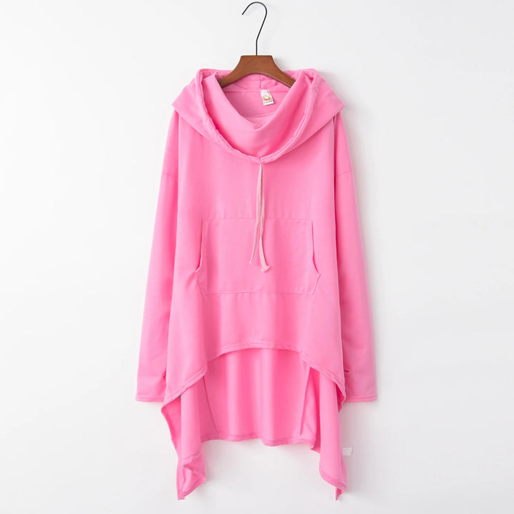 New European Style Pure Color Long Hoodie - Fashion Trends