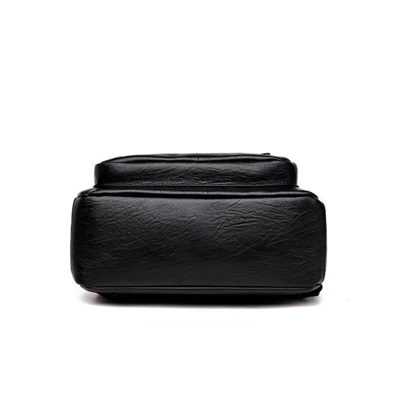 Stylish Spacious PU Leather Travel Backpack