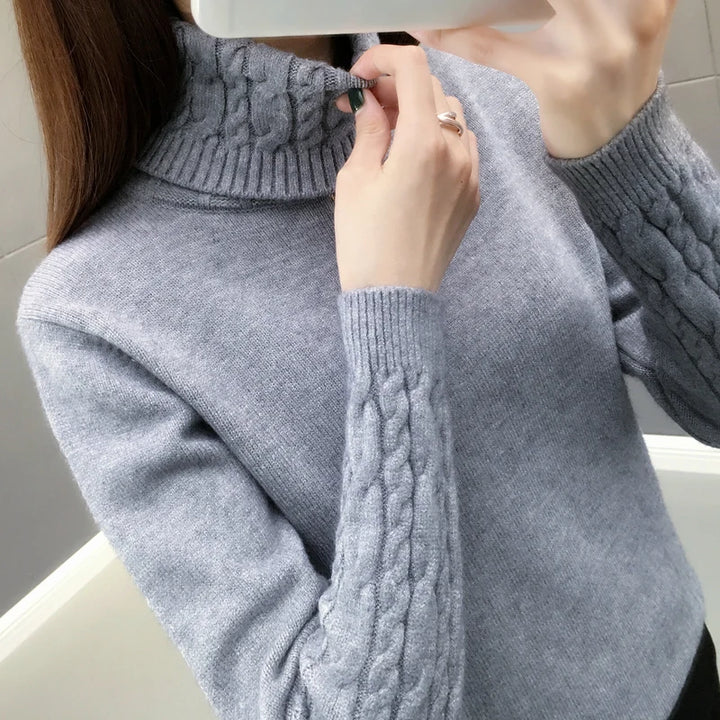 Cozy Chunky Turtleneck Knit Sweater