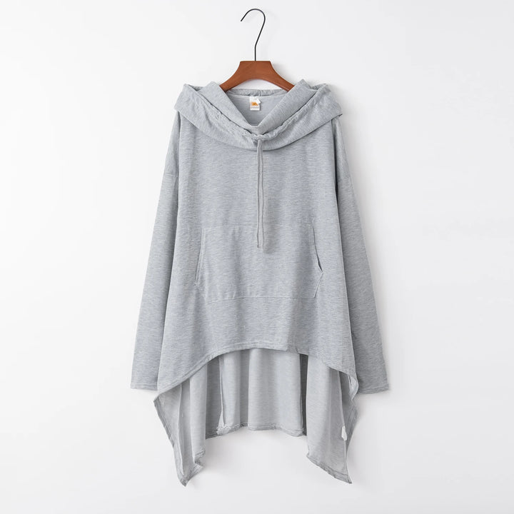 New European Style Pure Color Long Hoodie - Fashion Trends