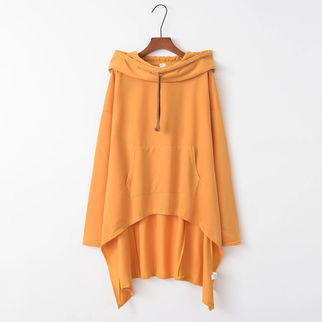 New European Style Pure Color Long Hoodie - Fashion Trends