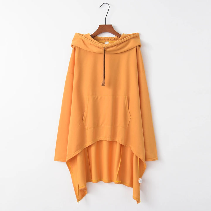 New European Style Pure Color Long Hoodie - Fashion Trends