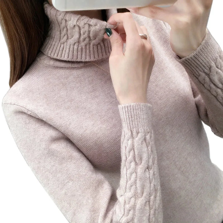 Cozy Chunky Turtleneck Knit Sweater