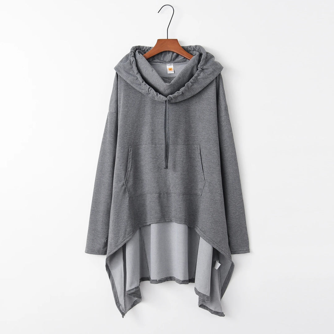New European Style Pure Color Long Hoodie - Fashion Trends