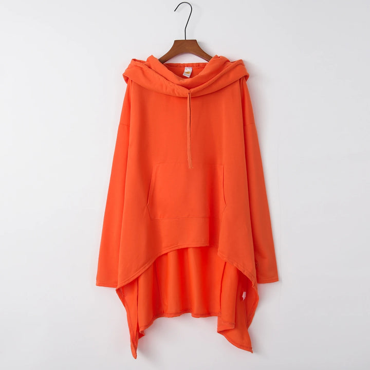 New European Style Pure Color Long Hoodie - Fashion Trends
