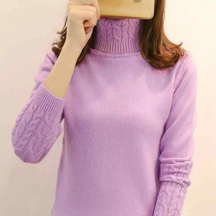 Cozy Chunky Turtleneck Knit Sweater