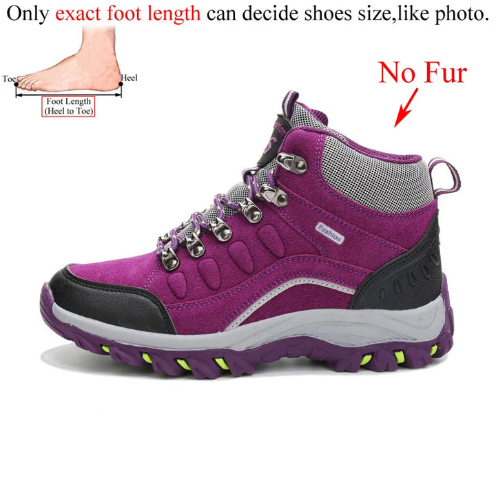 Winter Leather Ankle Outdoor Trekking  Hiking Boots