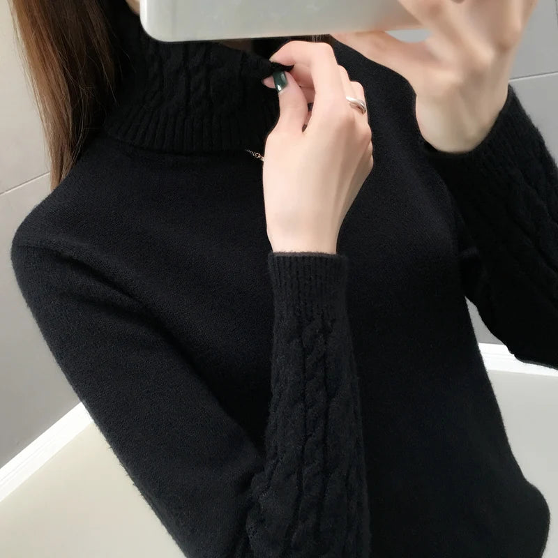 Cozy Chunky Turtleneck Knit Sweater
