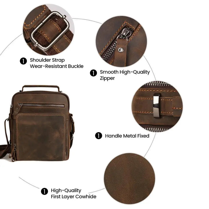 Vintage Genuine Leather Shoulder Bag