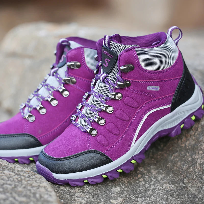 Winter Leather Ankle Outdoor Trekking  Hiking Boots