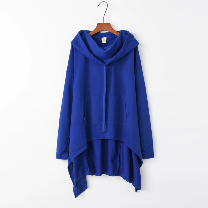 New European Style Pure Color Long Hoodie - Fashion Trends