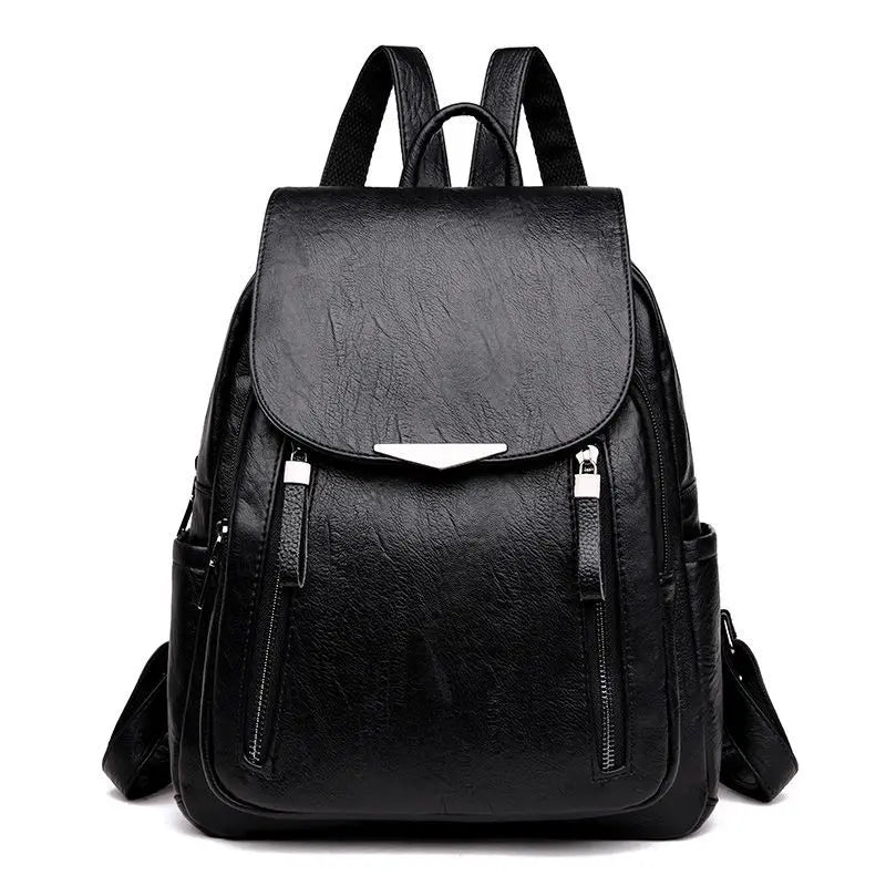 Stylish Spacious PU Leather Travel Backpack